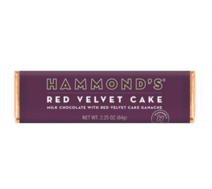 Hammond's Red Velvet Ganache Milk Chocolate Bar 2.25oz 12ct